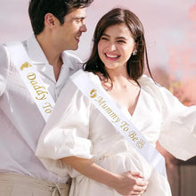 IRYNA 2 Pieces Mummy To Be Sash Daddy To Be Sash Mum and Daddy To Be Gifts Mummy And Daddy To Be Sash Mum To Be Sash Baby Shower Sash Party Supplies for Baby Shower Party Decoration Gender Reveal