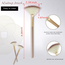 Pack of 5 Fan Brushes Mask Brushes Facial Makeup Brush Cosmetic Makeup Tools Soft Multi Use Fan Brush