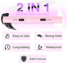 Lash Clusters Kit Mixed Lengths DIY Eyelash Extensions 108Pcs Wispy Natural Looking False Lashes with Lash Bond and Seal Glue Individual Cluster Lashes Pack