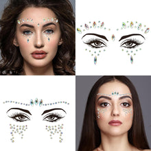 8Pcs Face Gems Glitter Stickers Gemstone for Festivals Party,Rhinestone Stick on Top Eyes,Self Adhesive Body Jewels Tattoos,Women Tattoos Accessories on Music Carnival Party Halloween Christma