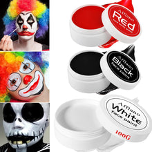 Halloween Clown Makeup Kit Professional Face Body Paint Black White Red, Afflano Joker Zombie Vampire Cosplay Skeleton Costume Fantasy Sfx Special Effects Makeup Set Oil Based Painting For Kids Adults