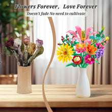 756 PCS Flower Bouquet Building Sets - 11 Kinds of Building Block Flowers, Botanical Collection Crafts Set for Home Office Decoration, Valentines Day for Adults Girl