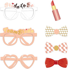Konsait 23Pcs Hen Party Photo Booth Props Team Bride Selfie Props Rose Gold Wedding Bridal Shower Hen Night Do Party Game Accessories