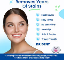 DRDENT Professional Teeth Whitening Strips 7 Treatments - Safe for Enamel - Non Sensitive Teeth Whitening - Whitening Without Any Harm - Pack of 14 Strips + Mouth Opener Included