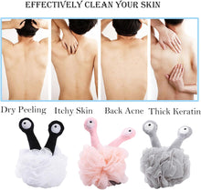 Mesh Pouf Bath Sponge, Shower Puff, Bath Sponge, Sponges Bath, Body Scrubber, Shower Sponge, Bath Sponges for Adults, Exfoliating Sponge, Exfoliating Shower Ball for Exfoliate and Cleaning (Grey)