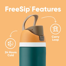 Owala FreeSip Insulated Stainless Steel Water Bottle with Straw for Sports and Travel, Leak Proof, BPA-Free, 710ml, Denim
