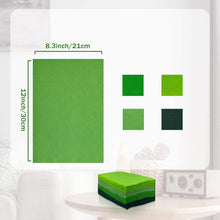 Craft Felt Fabric, 20x30cm Felt for Crafts, 4 Colours 40 Pieces Colour Felt Sheets for DIY Decorations and Party Projects (Green Series)
