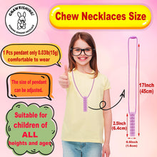 GNAWRISHING Chew Necklaces for Sensory Kids 5 Pcs Pink Sensory Chewy Toys for Autism Girls and Boys, ADHD Toddler, Adult