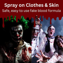 Fake Blood Gel Spray 50ml by Fright Fest Red Fake Blood liquid  SFX makeup looks great with face blood, liquid latex, white face paint, black face paint, body paint and spirit gum