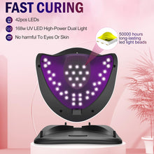 LED UV Nail Lamp, NAILGIRLS 168W Fast UV light for Gel Nail Polish, Professional Curing Lamp with 4 Timer Setting Auto Sensor, Nail Dryer for Fingernail and Toenail Home Salon Use, Nail Art Tools