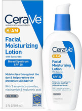 CeraVe Moisturizers, Moisturizing Facial Lotion AM, 3 Ounce