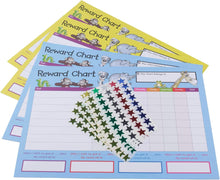 House of Card & Paper Reward Chart, 4 Charts and 225 Foil Star Shaped Stickers per Pack