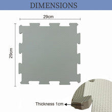 20Pc 10mm Thicknes Grey White Kids Playmat Floor Matting Foam Garden Fitness Nursery Mat
