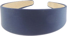 Ladies Girls Wide Satin Work School Party Headband Alice Band (Navy)