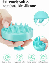 HEETA Scalp Massager, Silicone Scalp Brush Ergonomic Scalp Scrubber Easy to Use Shampoo Brush for Hair Growth, Green