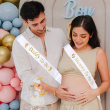 IRYNA 2 Pieces Mummy To Be Sash Daddy To Be Sash Mum and Daddy To Be Gifts Mummy And Daddy To Be Sash Mum To Be Sash Baby Shower Sash Party Supplies for Baby Shower Party Decoration Gender Reveal