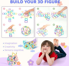 Magnetic Tiles Baby Toys, 42PCS Magnetic Building Blocks for 2 3 4 5 6 7 8+ Year Old Boys Girls, Sensory Toys STEM Educational Toys Magnetic Tiles for Kids 2-3 Year Old Girl Christmas Birthday Gifts