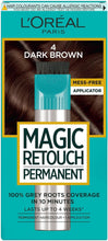 L'Oral Paris Magic Retouch Permanent Root Concealer, Touching Up Grey Hair Dye, Dark Brown 4