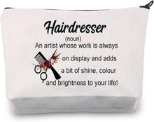 Hairdresser Cosmetic Bag Cosmetology Hairstylist Gift Cosmetology Graduation Gift Hairstylist Makeup Toiletry Bag(Hairdresser (Noun) Bag)