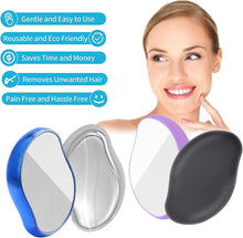 Crystal Hair Eraser,Reusable Magic Painless Hair Eraser for Women, Portable Hair Removal Stone,Magic Crystal Hair Remover with Gentle Skin Exfoliation, Easy to Use, Works On All Body Parts(Black)