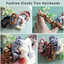 12Pcs Silk Hair Scrunchies, Satin Scrunchies Satin Hair Ties Elastic Hair Bands Ponytail Holder Solid Color Cute Scrunchies Traceless Small Scrunchies for Women Girls