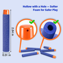 AMOSTING 100PCS Refill Foam Darts Bullets for Nerf N-Strike Elite 2.0 Series,Compatible with All Elite Blasters-Blue