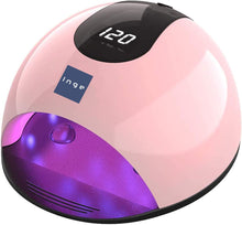 Inge 120W Gel Nail Lamp LED Nail Lamp with 3 Timers Automatic Sensor Professional Nail Lamp in Elegant Pink