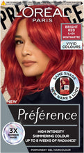 L'Oral Paris Permanent Hair Colour, Long-Lasting Shine And Intense Colour, For Up To 8 Weeks, Preference Vivids (Colorista), Bright Red 8.624, X1 Pack