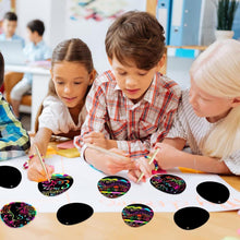 AUXHCYL 30Pcs Easter Scratch Art, Egg Decorations Papers,Easter Crafts for Kids, Easter Activity Arts Gifts for Kids Party Bag Fillers