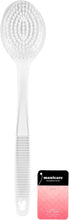 Manicare White Plastic Bath Brush, Exfoliating, Long Handled Spa Shower Brush, Non Slip Handle, Back Washer, Good For Circulation, Cellulite And Dry Skin, Dry Brushing, Back And Body Scrubber