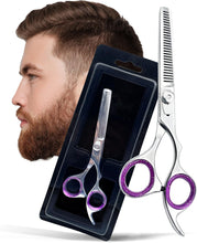 Prince Hairdressing Scissors, Thinning Scissors, 6.5" Stainless Steel Haircut Scissor with Fine Adjustment Screw, Hair Cutting Teeth Scissors, Barber Scissors