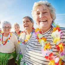 12 Pcs Hawaiian Garland, Hawaiian Fancy Dress Hawaiian Flower Lei Luau Aloha Hawaiian Garlands Necklaces Tropical Party Decorations Beach Theme Hawaiian Party Accessories for Adults Kids