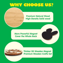 JOYIN 12 Wooden Magnet Creativity Arts & Crafts Painting Kit for Kids, Decorate Your Own Painting Gift for Boys Girls Age 3-12 Year Old,Birthday Parties and Family Crafts, Presents