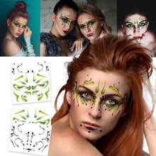 4 Sheets Halloween Tattoos, Halloween Makeup Face Stickers Tattoos for Adults Accessories Women Men