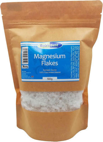 Magnesium Flakes 100% Pure Ancient Mineral Zechstein Source - 500 Grams