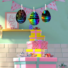 AUXHCYL 30Pcs Easter Scratch Art, Egg Decorations Papers,Easter Crafts for Kids, Easter Activity Arts Gifts for Kids Party Bag Fillers