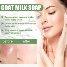 Goats Milk Soap - Natural Body Soap Bar - Goat Milk Soap for Face with Olive Essence - Moisture Hydrate Smooth Tender - Lock Water Reduce Dryness Dullness - Refresh Skin Elasticity Mild Cleanse Pore