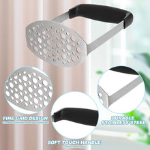 RosewineC Stainless Steel Potato Masher, Baby Food Masher with Non Slip Handle for Mashed Potatoes, Jam, Vegetables and Fruits