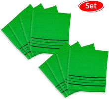 [ 8PCS ] Korean Asian Exfoliating Washcloth Italy Towel - Scrubbing Cloth for Removing Dead Skin Callus, Cleaning Pores and Reducing Acne Breakout and Blackhead (01. Green 4pcs + Green 4pcs)