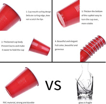 Faburo Beer Pong Set, Drinking Games for Adults, Beer Pong Game Set 16oz Blue & Red Plastic Beer Pong Cups and Balls for American Party Games,Birthday Parties and Office(30 Cups,6 Balls, 10 Dice)