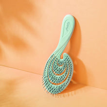 Ninabella Organic Detangle Hair Brush for Women, Men & Children - Does not Pull the Hair - Hair Straightening Brushes for Curly, Straight & Wet Hair - Unique Wave Hairbrush Green
