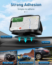 Car Phone Holder, 360 Rotatable Phone Holder for Car Dashboard, Horizontal & Vertical Viewing Car Phone MountWashable Reusable Car Mobile Phone Holder, for iPhone Samsung Android Smartphones (Black)