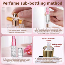 HONZUEN 5ML Perfume Atomiser 5 Pack Mini Refillable Perfume Bottles Underfill Empty Travel Bottle Fine Mist Sprayer Portable Eau Atomizer for Pocket Handbag Silicone Ring Anti-leak for Travel Outdoor