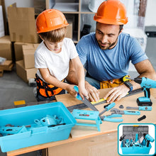 LOYO Kids Tool Set 50 Pcs Kids Construction Toys with Vest, Tool Box with Electric Drill Toy, Pretend Play Kids Toys for Boys Age 3 4 5 6 Years Old