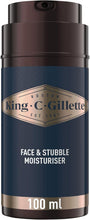 King C. Gillette Face & Beard Moisturiser for Men, 100 ml, with Vitamin B (B3), B5 Complex & Argan Oil, Beard Softener for Men