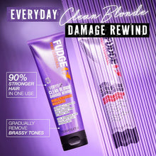 Fudge Professional Everyday Clean Blonde Damage Rewind Shampoo, Daily Purple Toning for Blonde Hair, Bond Repair Technology, 250 ml