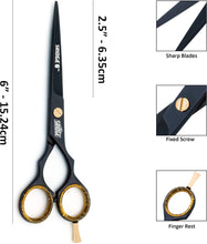 Hairdressing Barber Hair Scissor for Professional Hairdressers Scissors Sharp Stainless Steel Hair Cutting Shears for Salon Barbers, Men, Women, Children and Adults