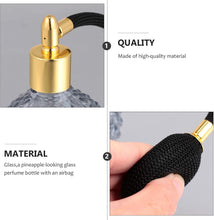 HEALLILY Crystal Glass Refillable Perfume Atomizer Spray Bottle Vintage Style Empty Perfume Bottle with Long Tassel Light Black 100ml