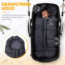 Orzbow Universal Footmuff for Pushchair,Winter Cosy Toes for Pram Liner,Waterproof Windproof Warm Polar Fleece Lined for Newborn Stroller (Black)