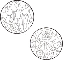 Baker Ross Flower Colour In Window Decorations - Pack of 12, Easter Crafts, Craft For Kids (AT393)